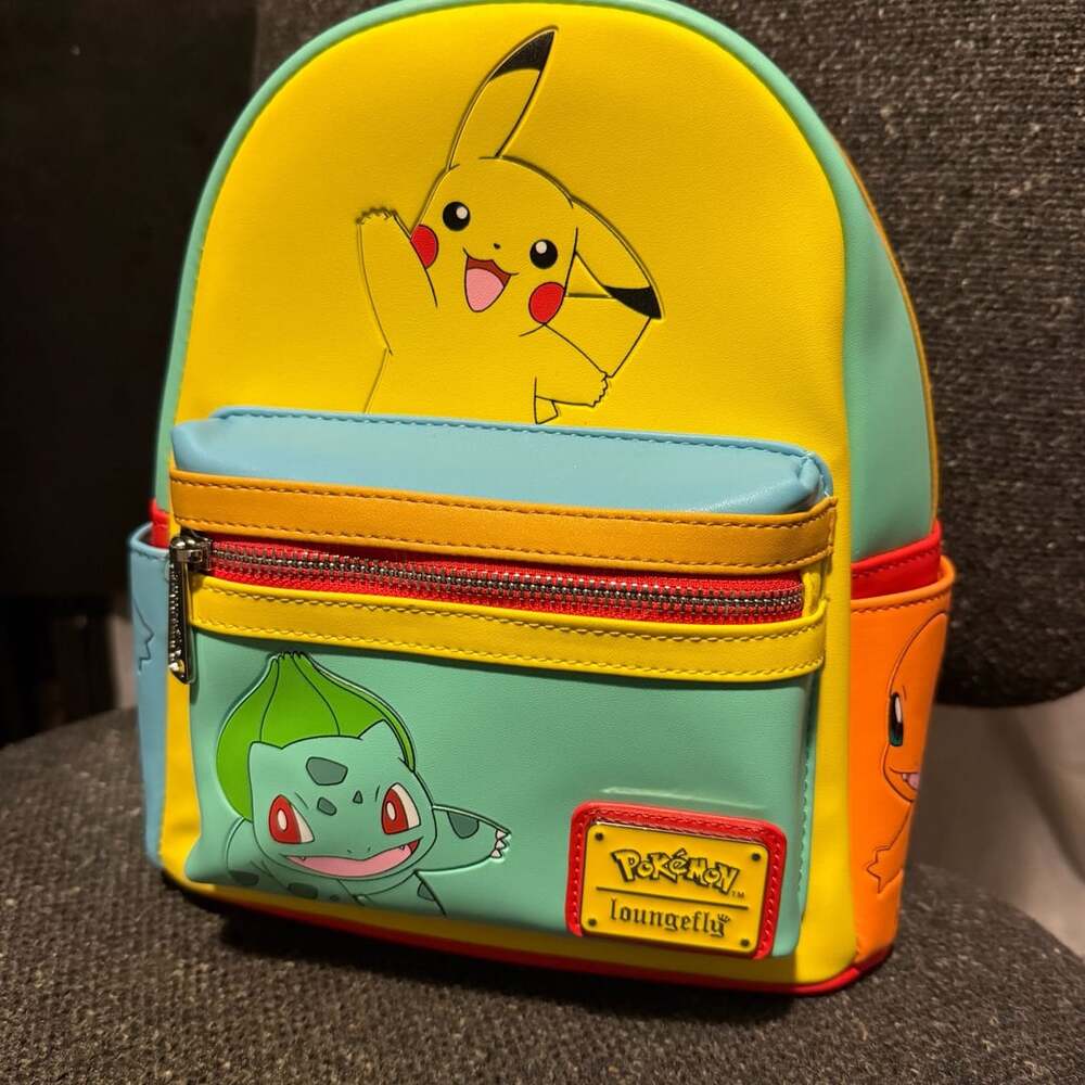 Loungefly Pokemon Color Block Starters Mini Backpack